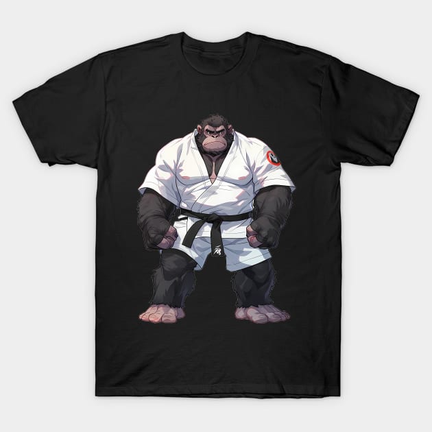 Karate Master Gorilla T-Shirt by Obotan Mmienu